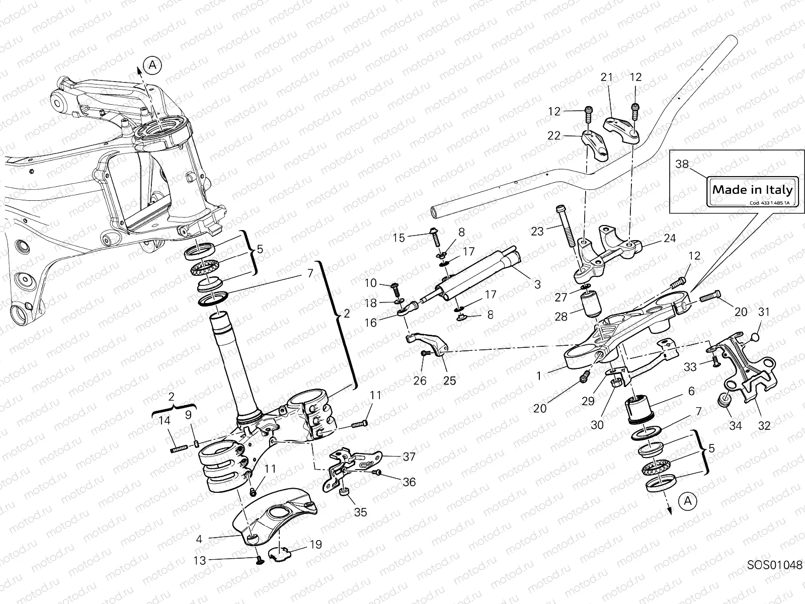 STEERING ASSEMBLY [MOD:SFV4 S;XST:ROK]