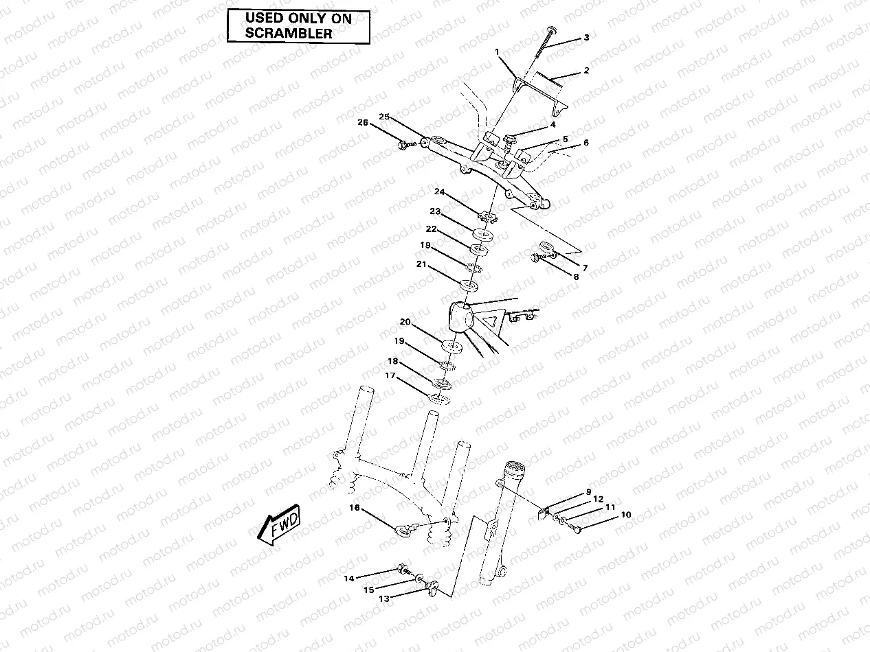 Steering Assembly-Scrambler (4910981098022A) | Steering Assembly-Scrambler (4910981098022A)