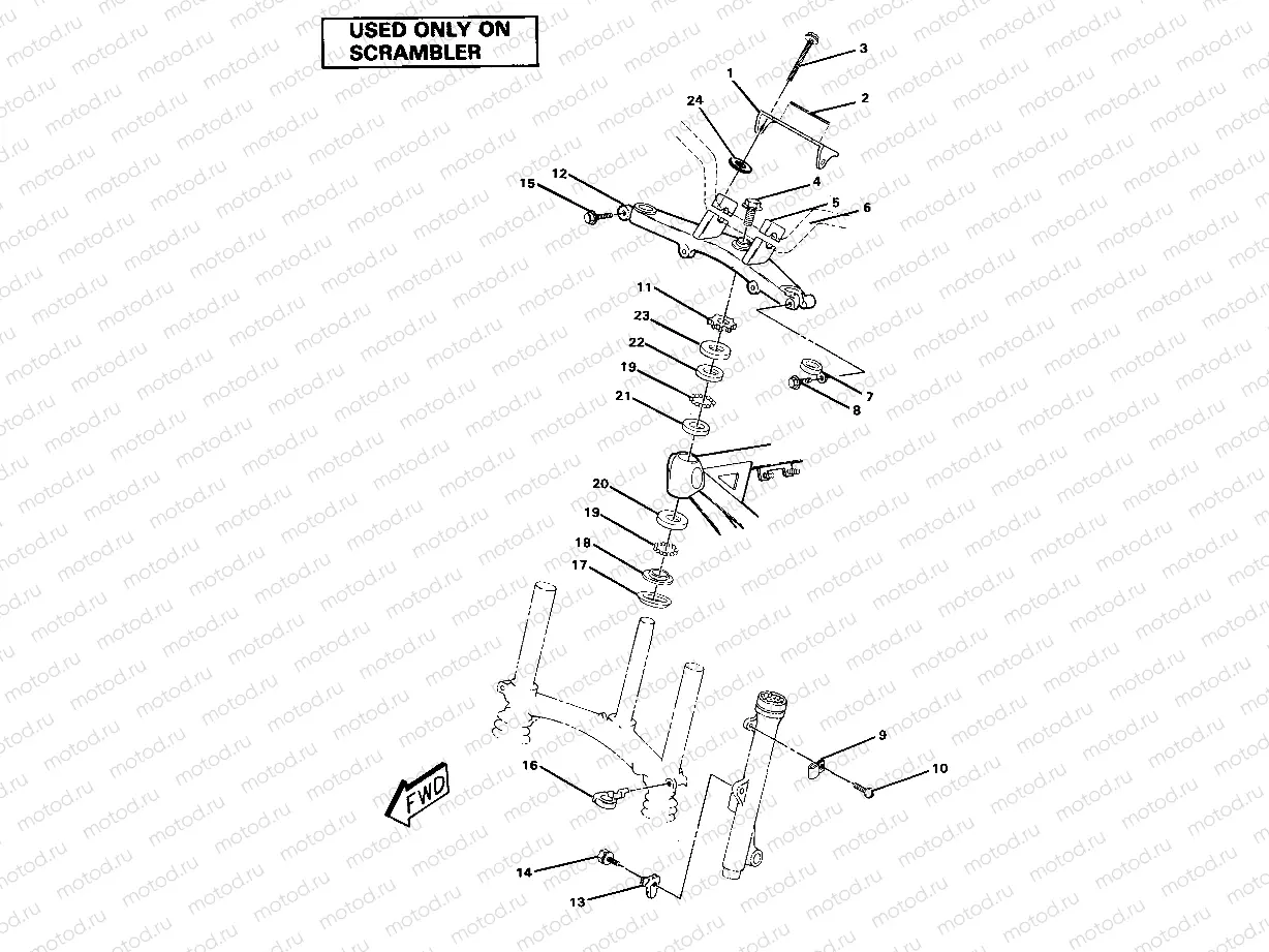 Steering Assembly-Scrambler (4911701170022A) | Steering Assembly-Scrambler (4911701170022A)
