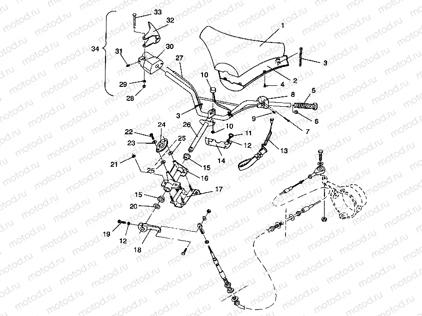 STEERING ASSEMBLY SL 650 / B934058 (4924732473009A) | STEERING ASSEMBLY SL 650 / B934058 (4924732473009A)
