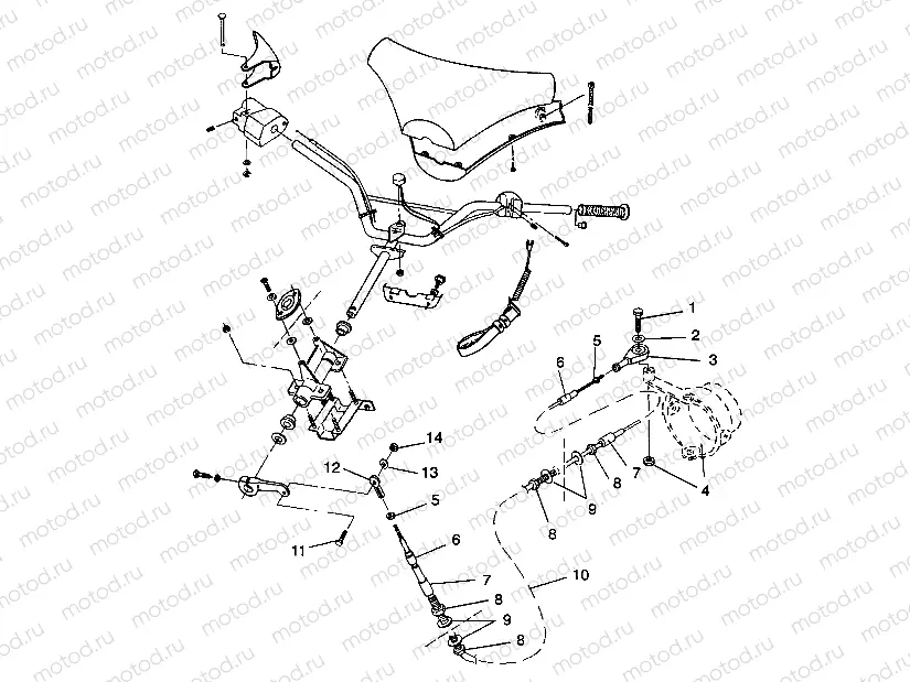 STEERING ASSEMBLY SL 650 / B934058 (4924732473010A) | STEERING ASSEMBLY SL 650 / B934058 (4924732473010A)
