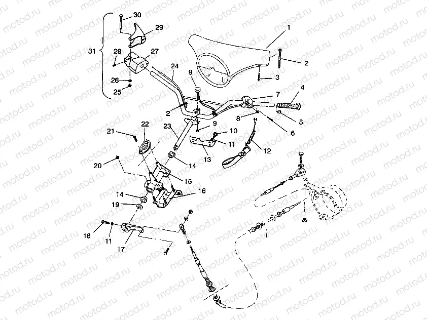 STEERING ASSEMBLY SL 650 B944058 (4926992699009A) | STEERING ASSEMBLY SL 650 B944058 (4926992699009A)
