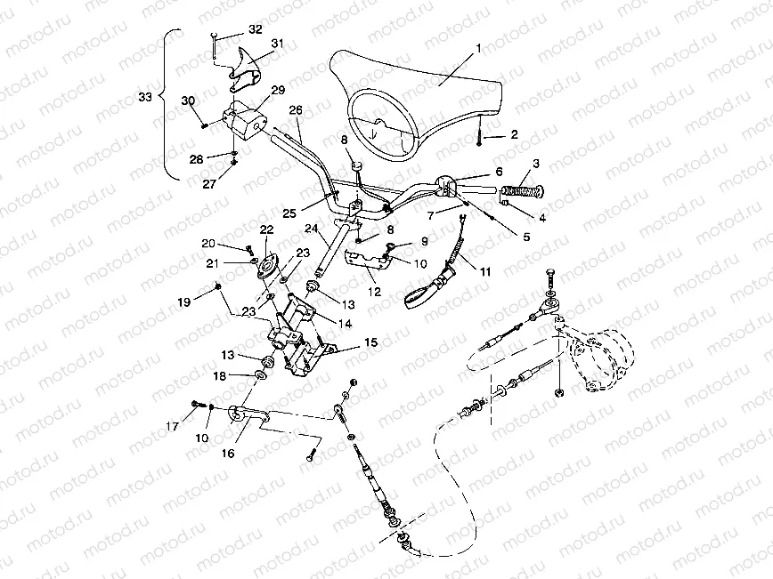 STEERING ASSEMBLY SL 750 / B934070 (4924752475009A) | STEERING ASSEMBLY SL 750 / B934070 (4924752475009A)