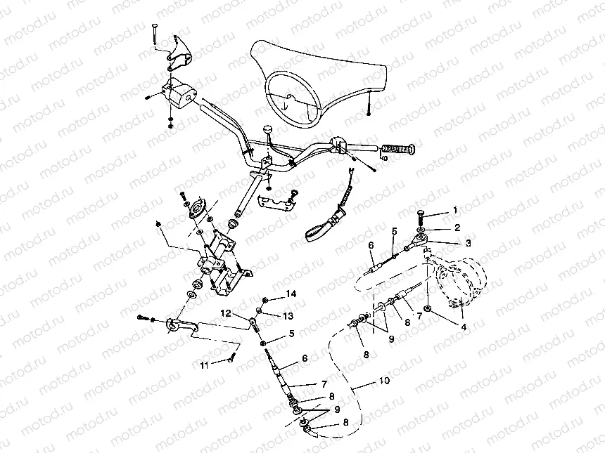 STEERING ASSEMBLY SL 750 / B934070 (4924752475010A) | STEERING ASSEMBLY SL 750 / B934070 (4924752475010A)