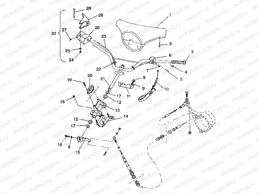 STEERING ASSEMBLY SL 750 B944070 (4927012701009A) | STEERING ASSEMBLY SL 750 B944070 (4927012701009A)