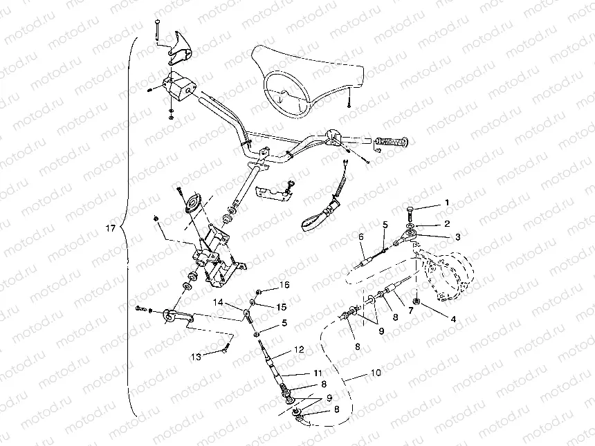 STEERING ASSEMBLY SL 750 B944070 (4927012701010A) | STEERING ASSEMBLY SL 750 B944070 (4927012701010A)
