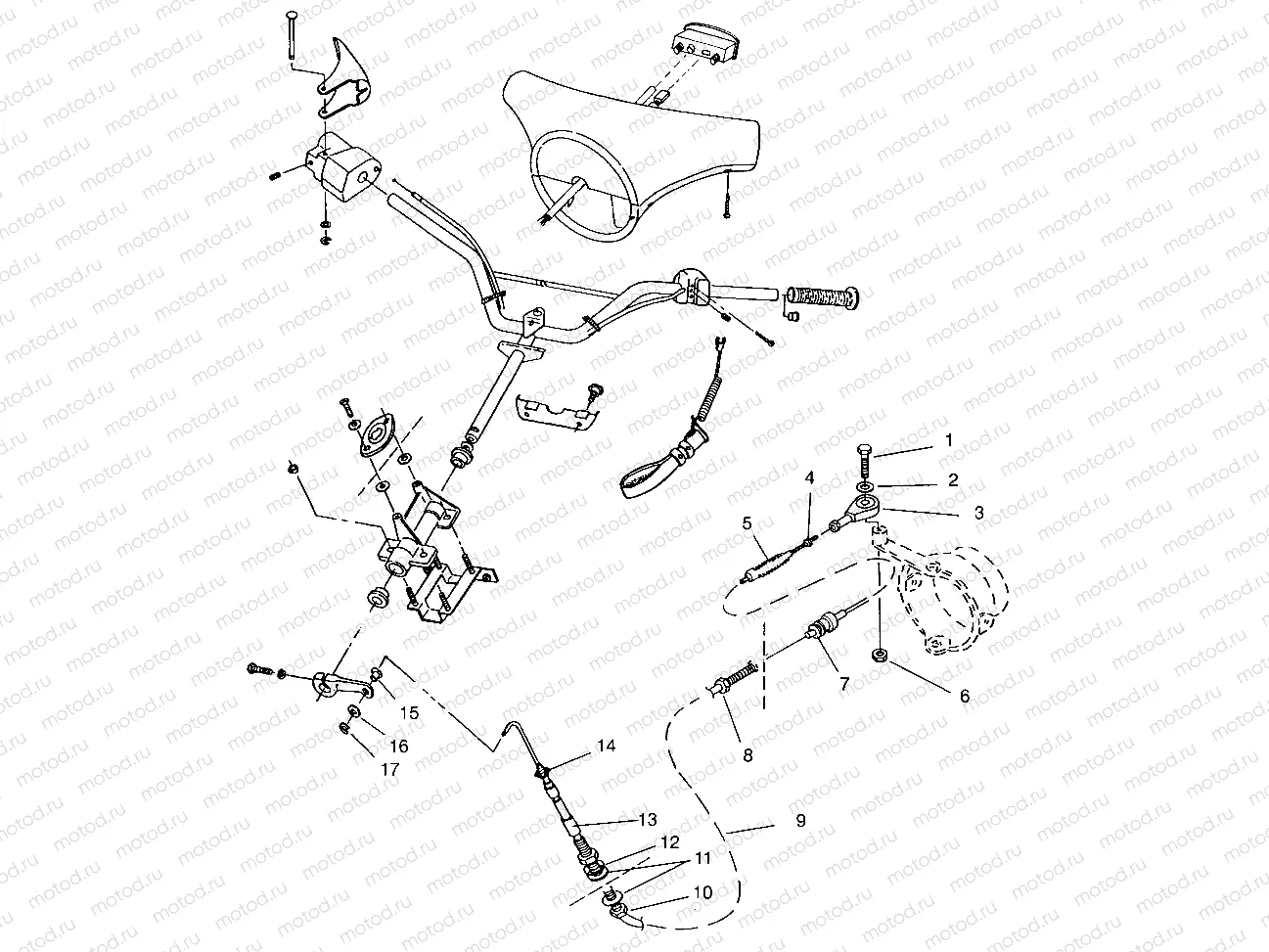 STEERING ASSEMBLY SL 750 B954070 (4930523052A014) | STEERING ASSEMBLY SL 750 B954070 (4930523052A014)