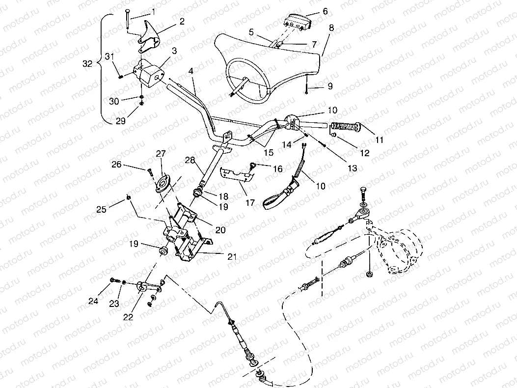 STEERING ASSEMBLY SLX 780 B954287 (4933953395A013) | STEERING ASSEMBLY SLX 780 B954287 (4933953395A013)