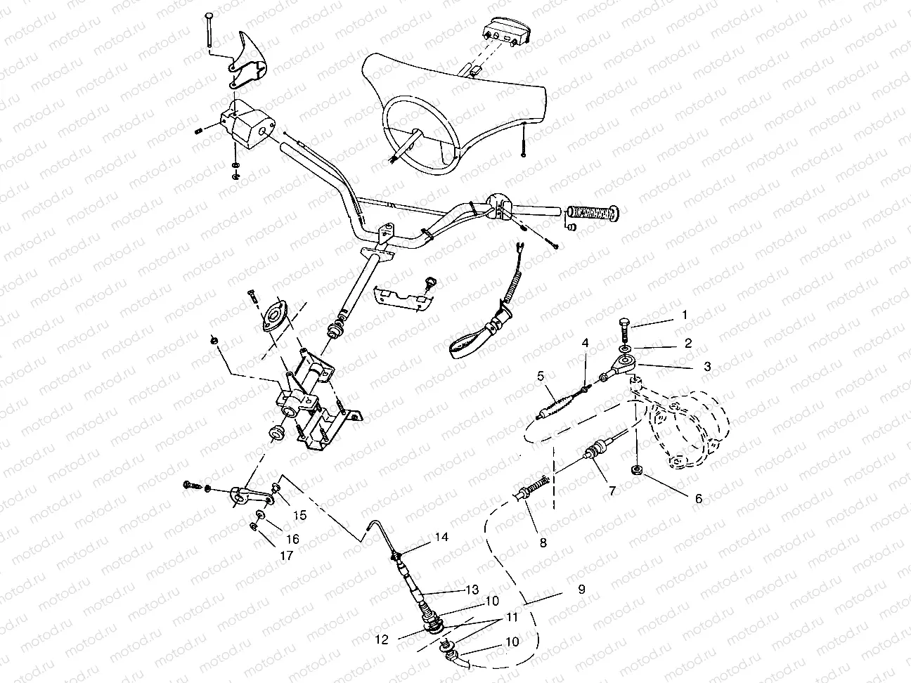 STEERING ASSEMBLY  SLX 780 B954287 (4933953395A014) | STEERING ASSEMBLY  SLX 780 B954287 (4933953395A014)