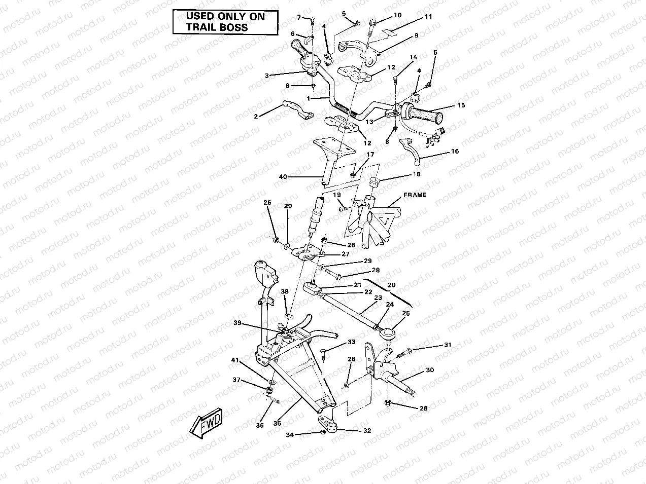 Steering Assembly-Trail Boss (4910981098016A) | Steering Assembly-Trail Boss (4910981098016A)