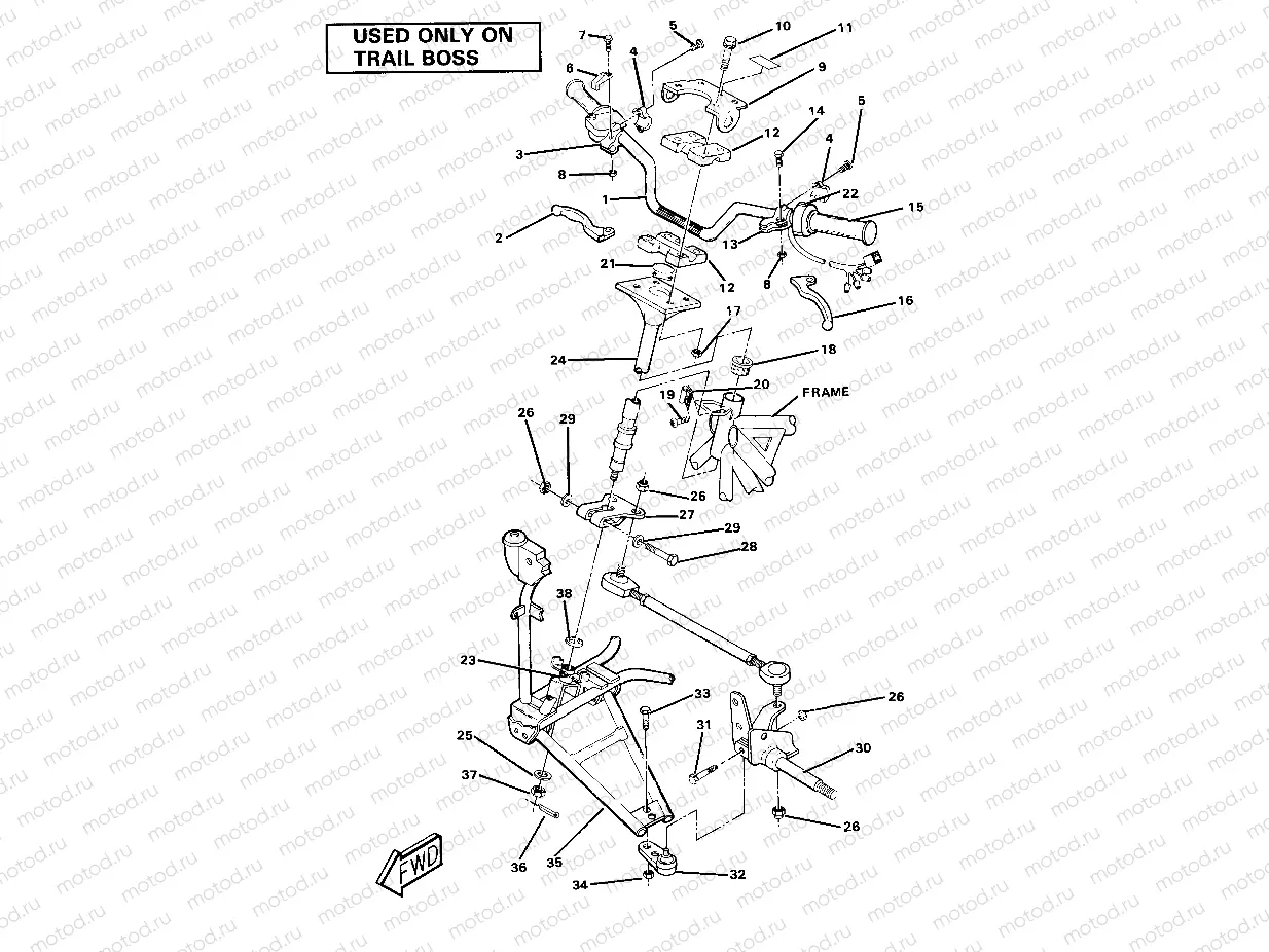 Steering Assembly-Trail Boss (4911701170016A) | Steering Assembly-Trail Boss (4911701170016A)