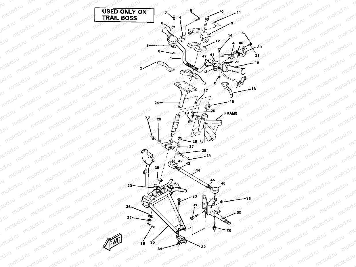 Steering Assembly-Trail Boss (4911991199016A) | Steering Assembly-Trail Boss (4911991199016A)