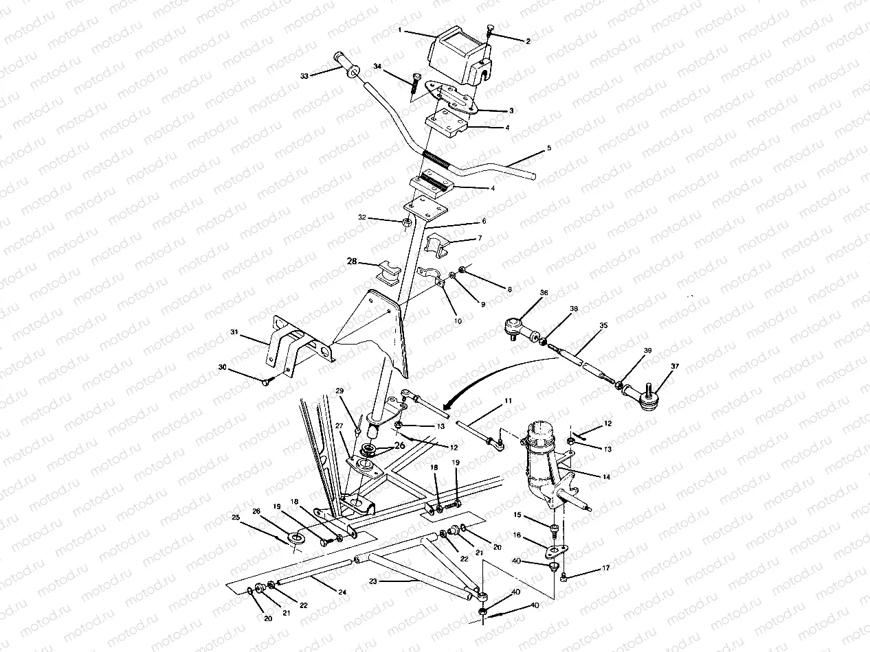 STEERING ASSEMBLY Trail Boss - Update (4919771977011A) | STEERING ASSEMBLY Trail Boss - Update (4919771977011A)