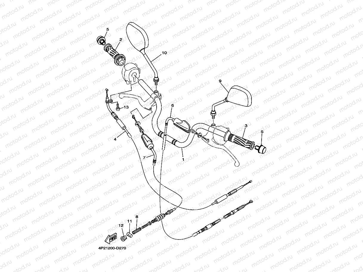 STEERING CABLE FOR DRUM BRAKE