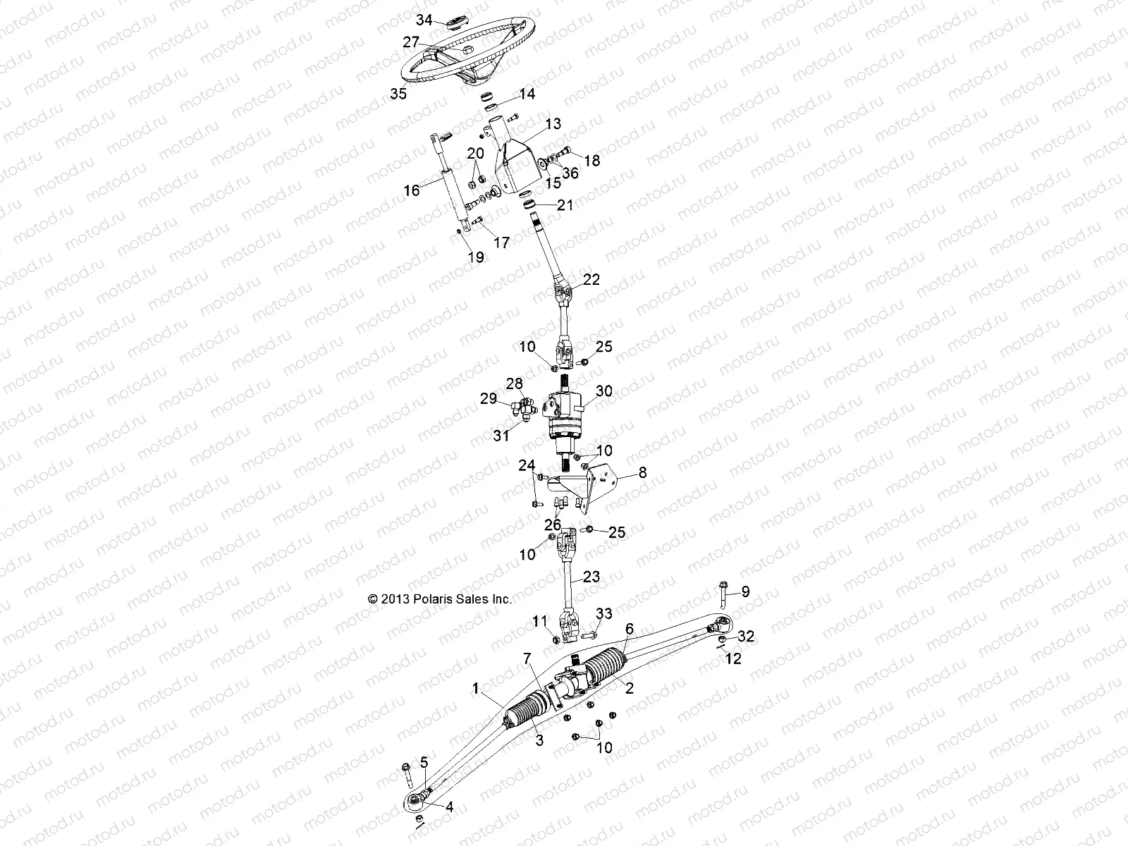 STEERING - D131D9JDJ/1L9JDJ/2M9JDJ (49BRUTUSSTEER13) | STEERING - D131D9JDJ/1L9JDJ/2M9JDJ (49BRUTUSSTEER13)