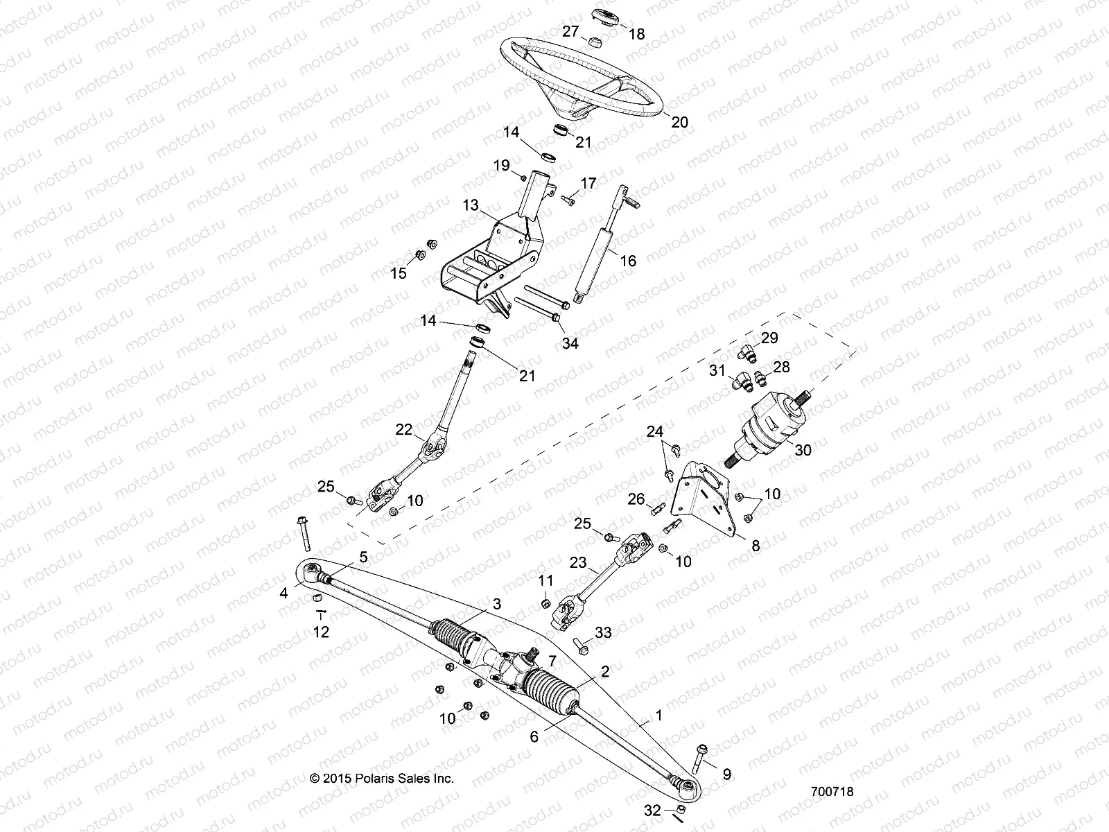 STEERING - D16B3PD1AF/B4 (700718) | STEERING - D16B3PD1AF/B4 (700718)
