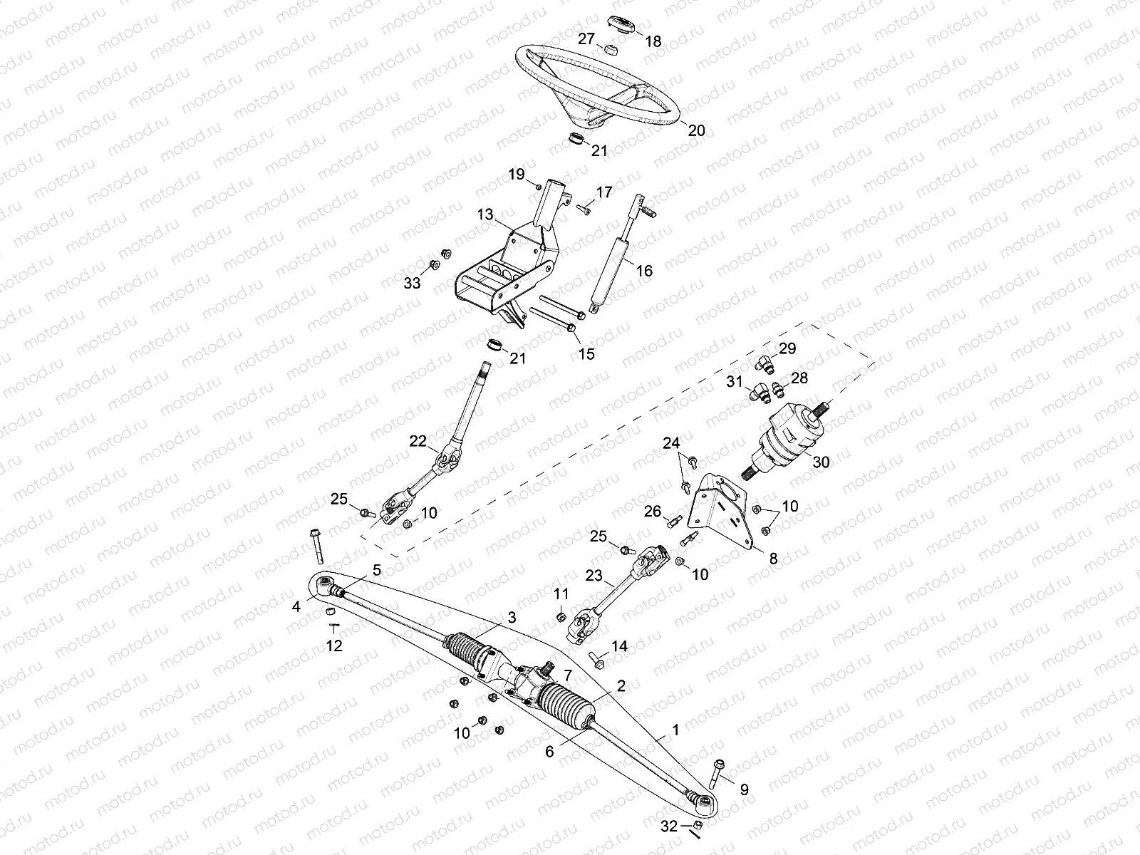 STEERING - D18B3/4PD1AJ (49BRUTUSSTEER15) | STEERING - D18B3/4PD1AJ (49BRUTUSSTEER15)