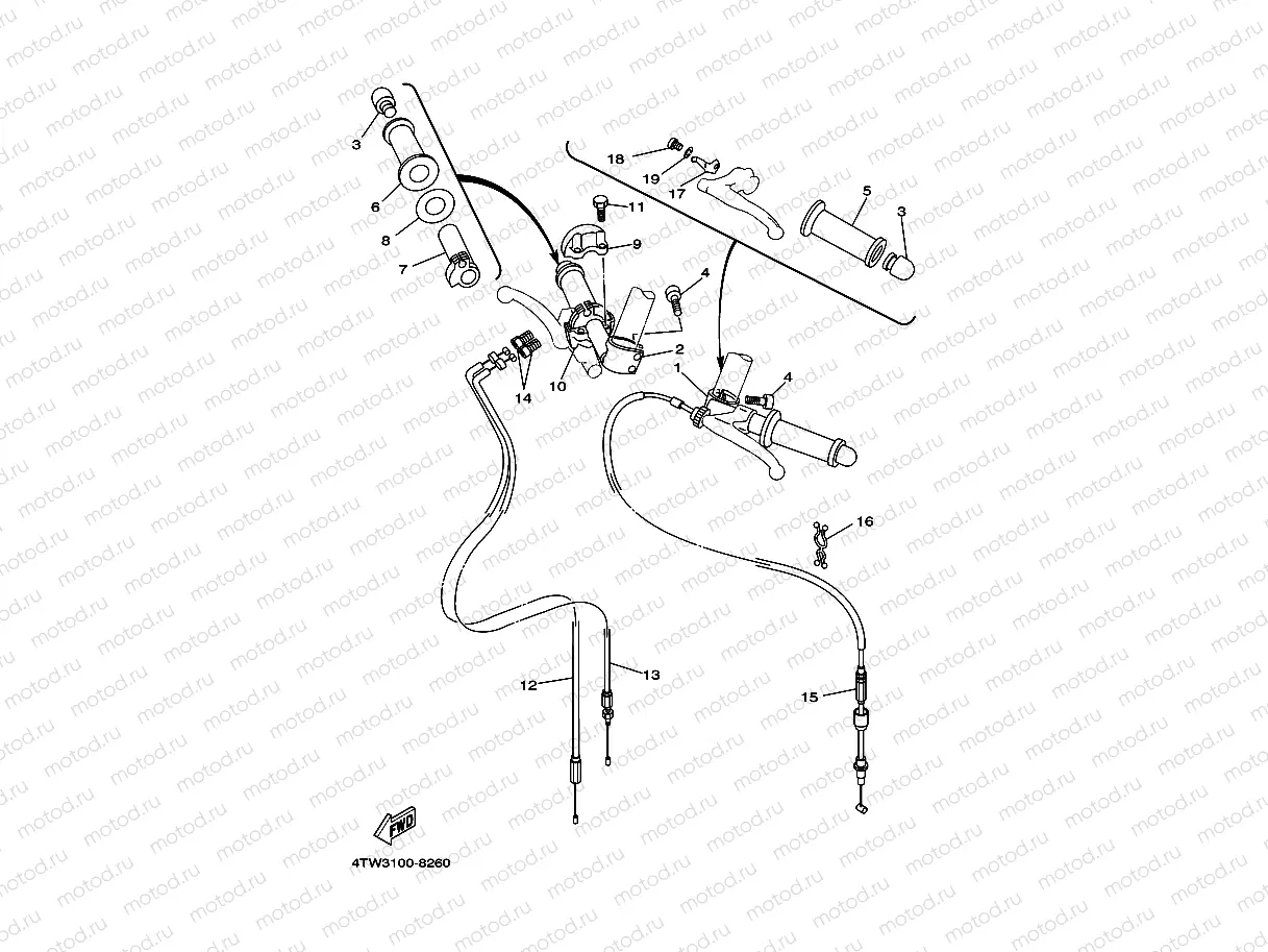 STEERING HANDLE. CABLE