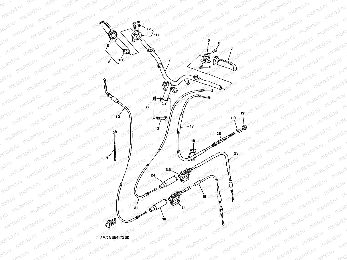 STEERING HANDLE. CABLE