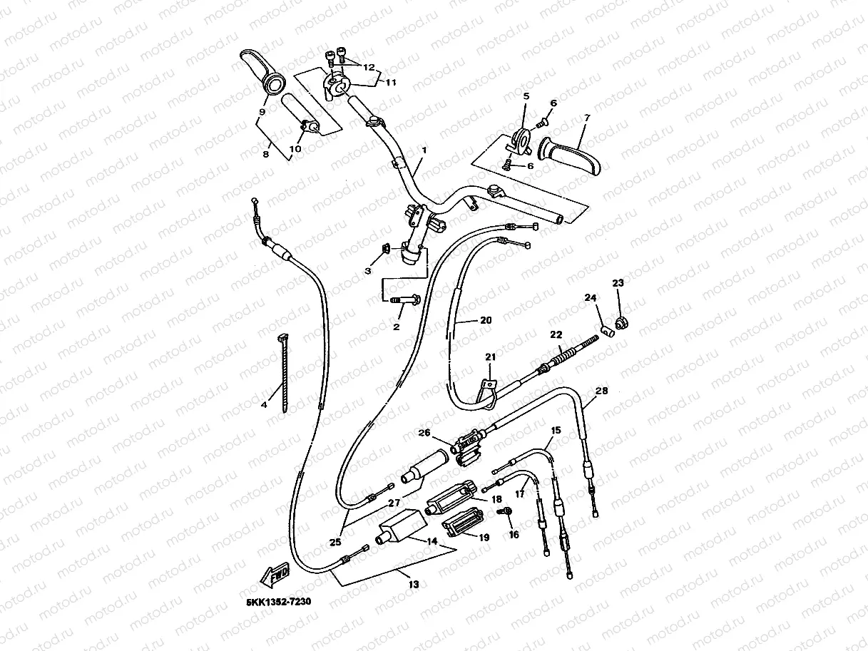 STEERING HANDLE. CABLE