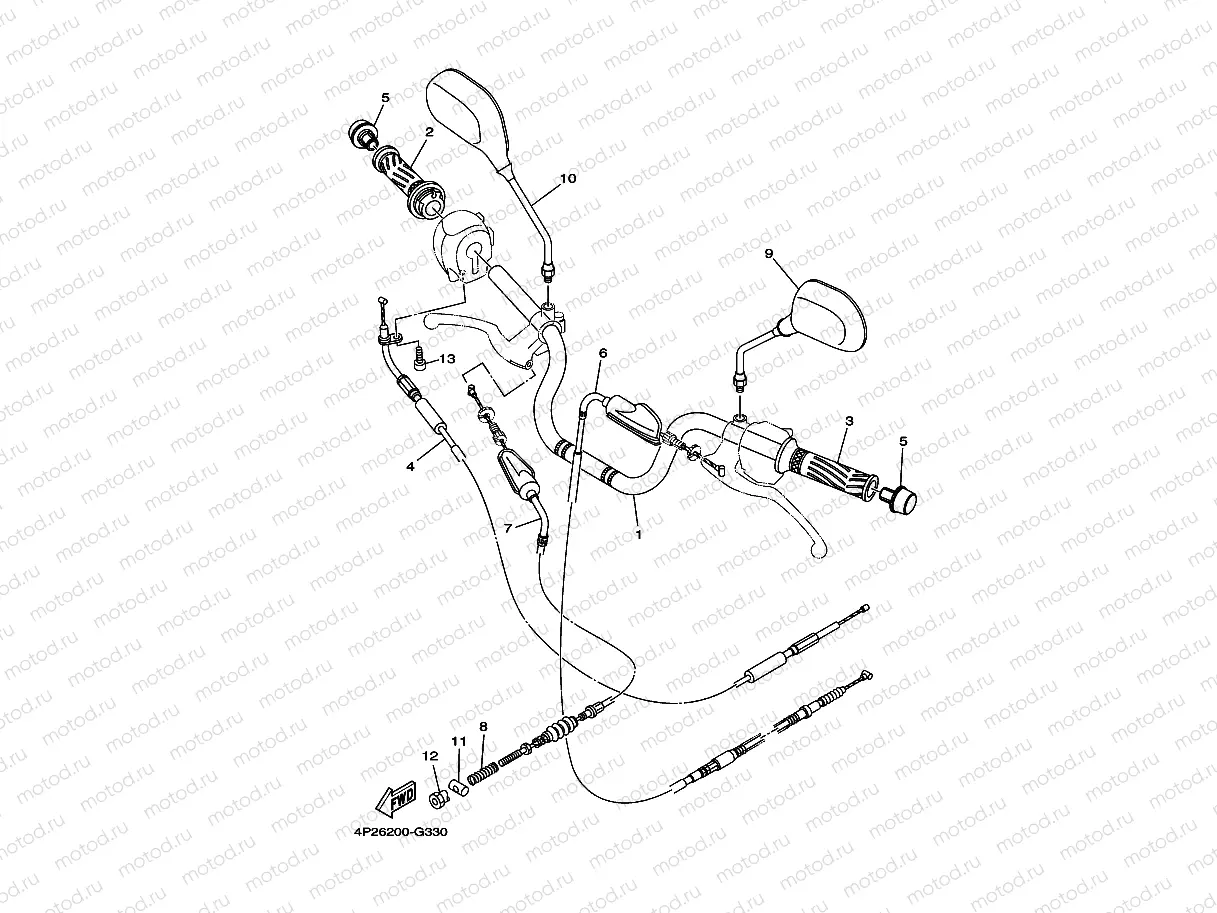 STEERING HANDLE & CABLE 2