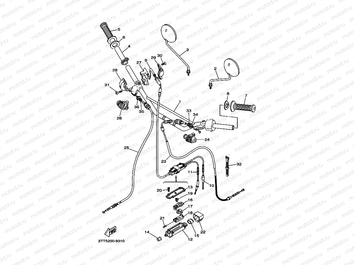 STEERING HANDLE & CABLE 2