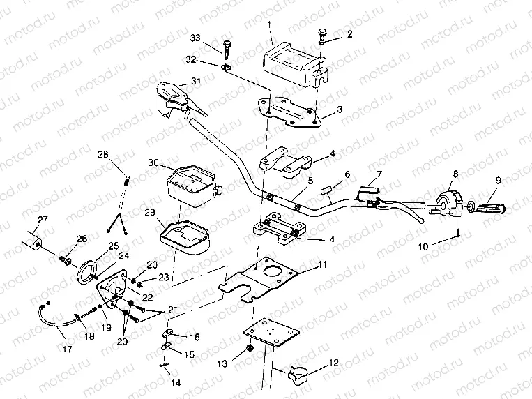 STEERING - HANDLEBAR 2x4 400L W947540 (4926752675B004) | STEERING - HANDLEBAR 2x4 400L W947540 (4926752675B004)