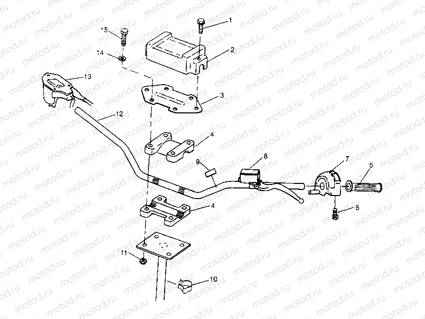 STEERING - HANDLEBAR 4x4 300 W948130 (4926762676B007) | STEERING - HANDLEBAR 4x4 300 W948130 (4926762676B007)