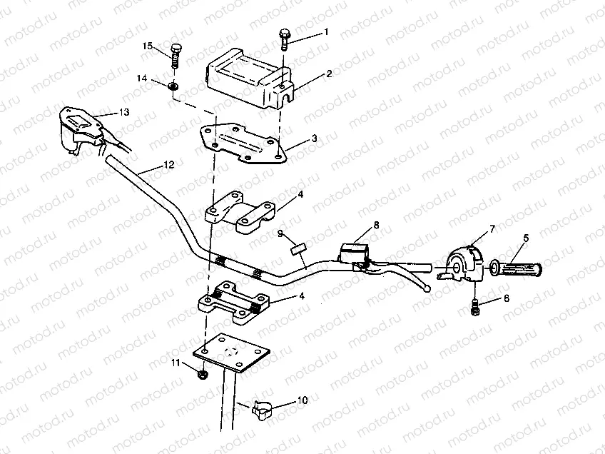 STEERING - HANDLEBAR 4x4 300 W958130 (4930183018B008) | STEERING - HANDLEBAR 4x4 300 W958130 (4930183018B008)