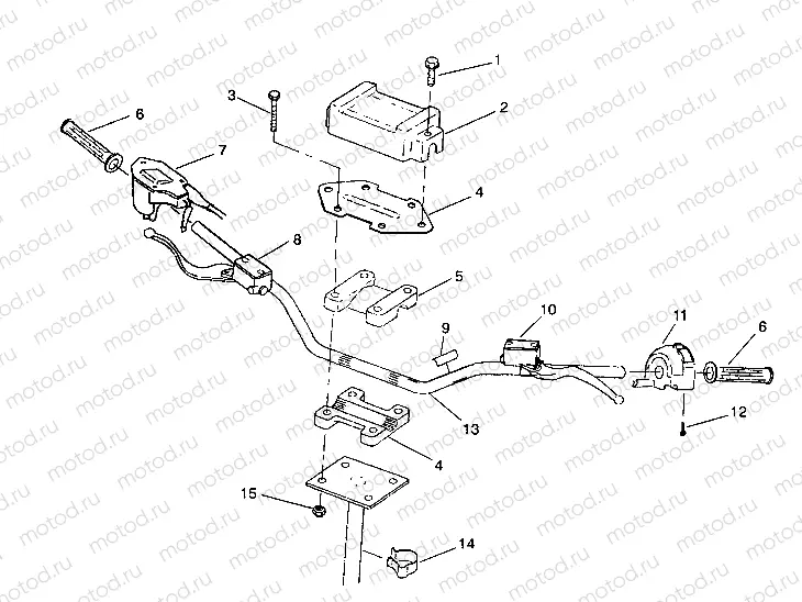 STEERING - HANDLEBAR 6X6 250 W938727 (4924092409018A) | STEERING - HANDLEBAR 6X6 250 W938727 (4924092409018A)