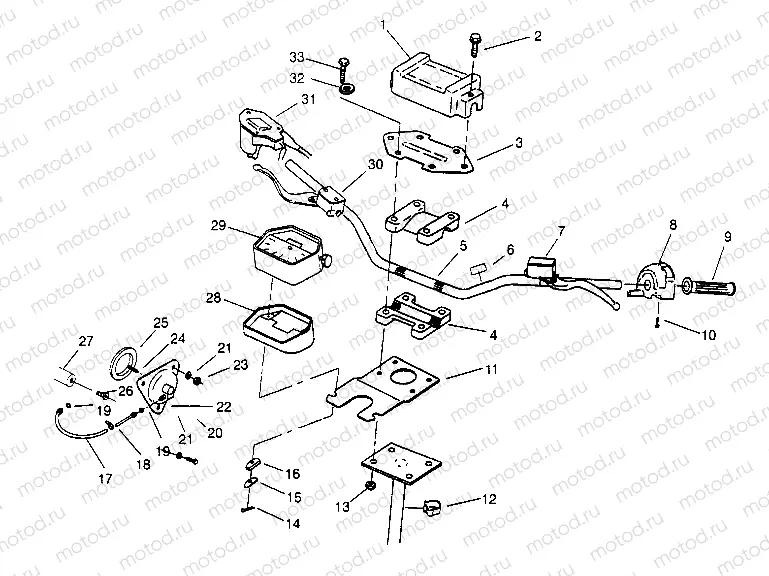 STEERING - HANDLEBAR 6x6 400L W948740 (4926802680B008) | STEERING - HANDLEBAR 6x6 400L W948740 (4926802680B008)