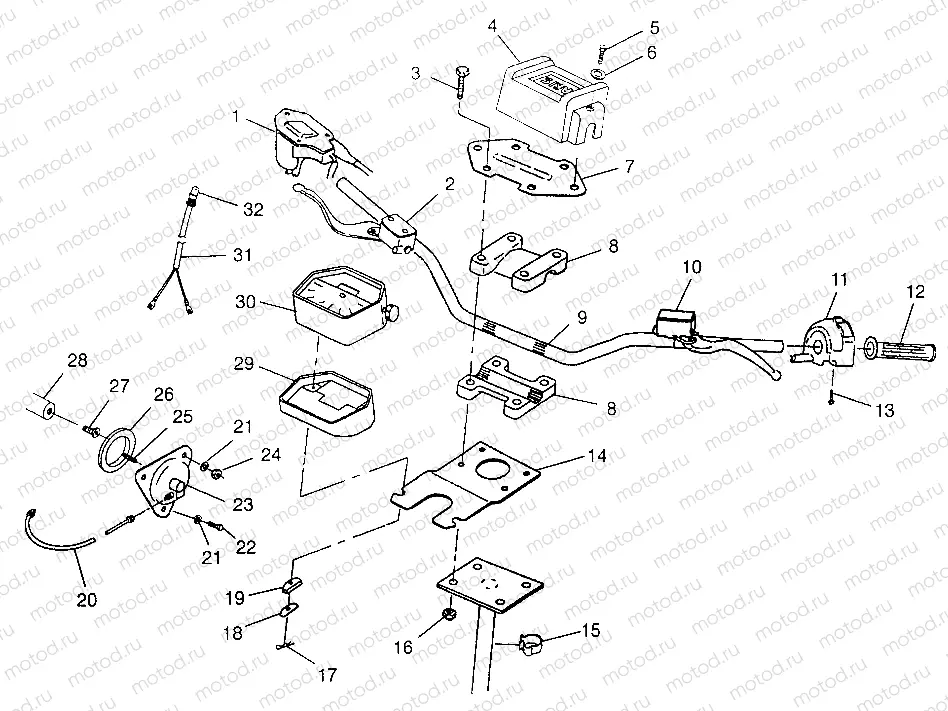 STEERING - HANDLEBAR BIG BOSS 6X6 400L W97AE38A (4940814081B009) | STEERING - HANDLEBAR BIG BOSS 6X6 400L W97AE38A (4940814081B009)