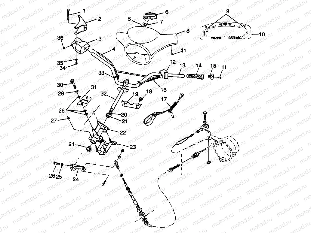 STEERING HANDLEBAR SL 900 B974091 and SL 1050 B974090 (4940974097A013) | STEERING HANDLEBAR SL 900 B974091 and SL 1050 B974090 (4940974097A013)