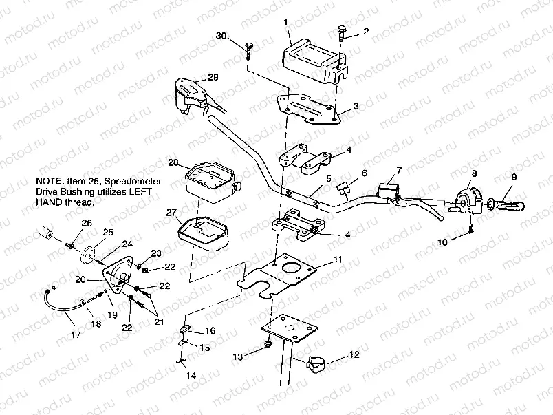 STEERING - HANDLEBAR Sportsman 4X4 / W938039 (4926382638017A) | STEERING - HANDLEBAR Sportsman 4X4 / W938039 (4926382638017A)