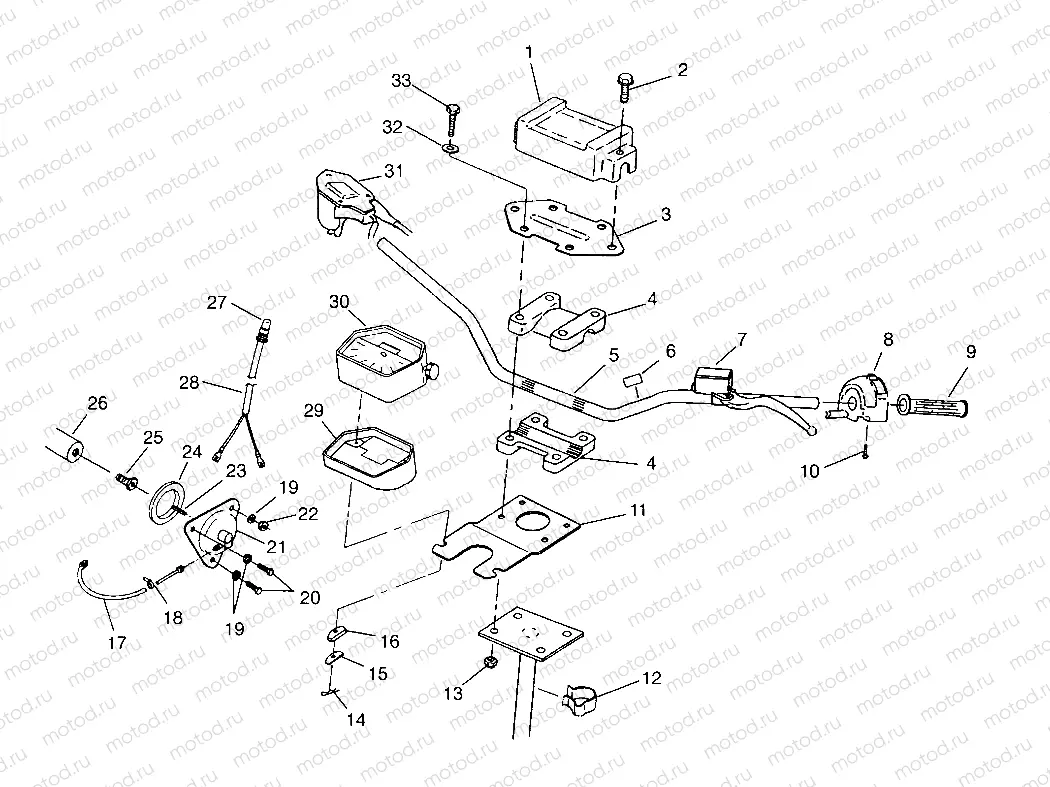 STEERING - HANDLEBAR Sportsman 4x4 W958040 (4930403040B011) | STEERING - HANDLEBAR Sportsman 4x4 W958040 (4930403040B011)