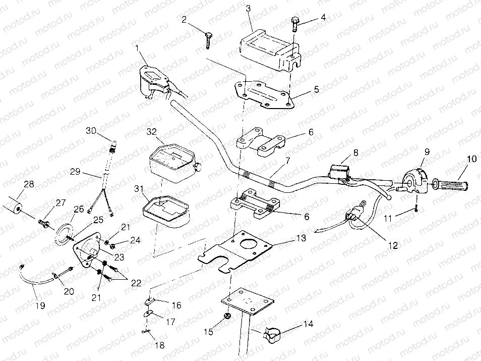 STEERING - HANDLEBAR Sportsman 4x4 W968040 (4935943594B011) | STEERING - HANDLEBAR Sportsman 4x4 W968040 (4935943594B011)