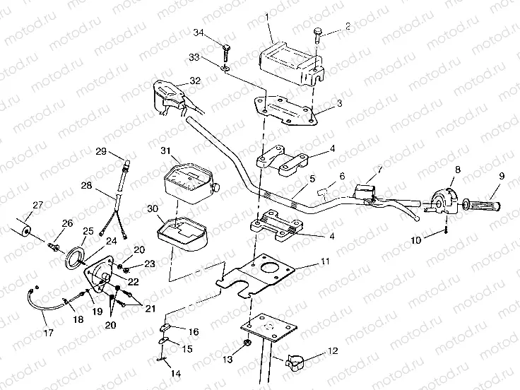 STEERING - HANDLEBAR SWEDISH 4x4 400L S948140 (4926912691B008) | STEERING - HANDLEBAR SWEDISH 4x4 400L S948140 (4926912691B008)