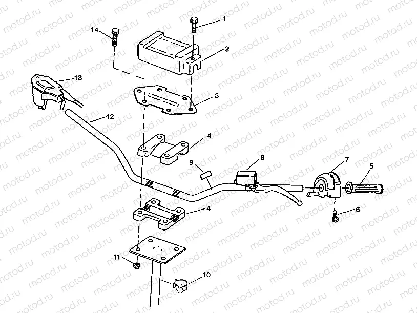 STEERING - HANDLEBAR Trail Boss W938527 (4924072407013A) | STEERING - HANDLEBAR Trail Boss W938527 (4924072407013A)