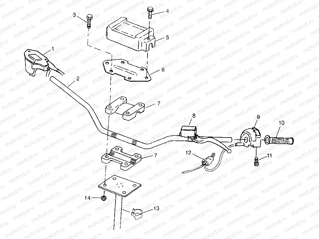 STEERING - HANDLEBAR Trail Boss W968527 (4935883588B004) | STEERING - HANDLEBAR Trail Boss W968527 (4935883588B004)