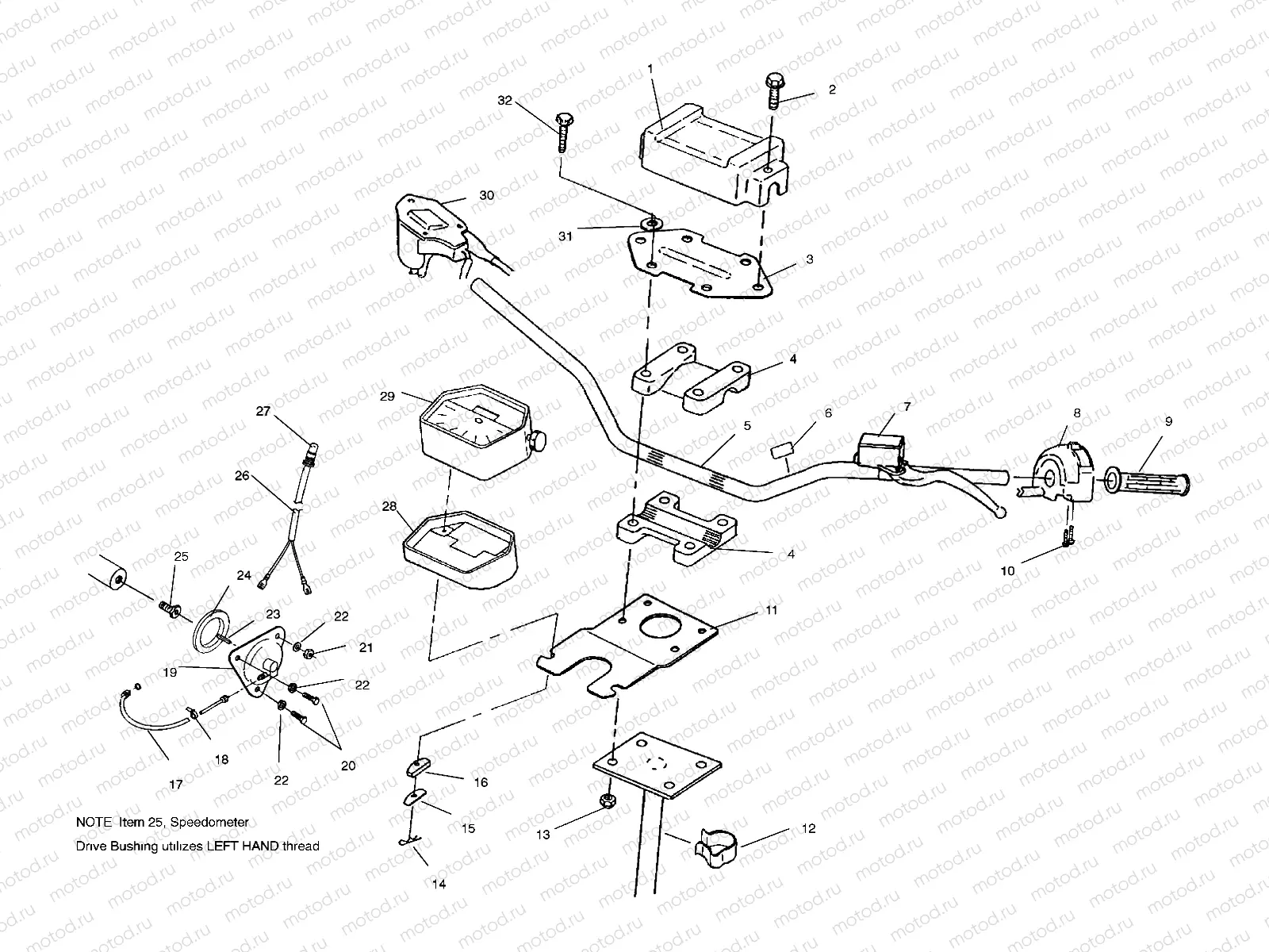 STEERING - HANDLEBAR - W958144 (4926862686b009) | STEERING - HANDLEBAR - W958144 (4926862686b009)