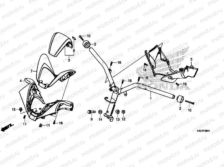 STEERING HANDLE/HANDLE COVER (NSS125ADK)