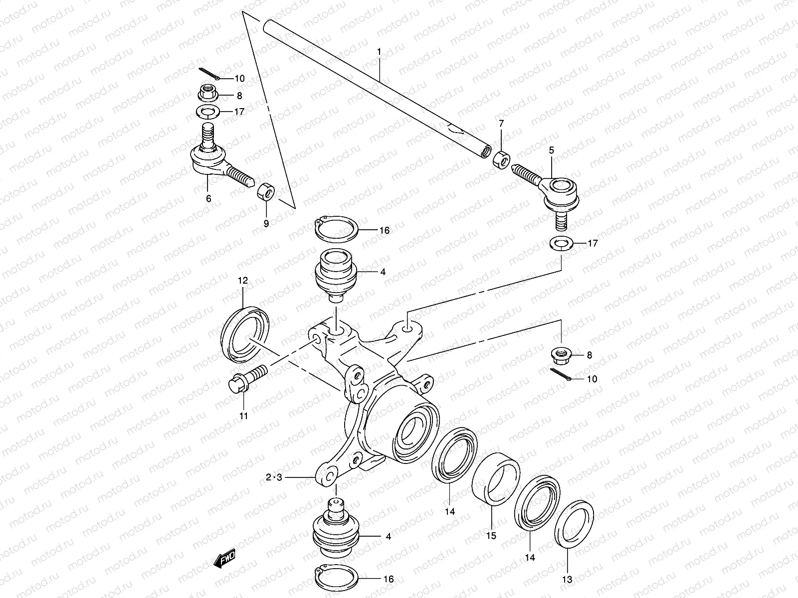 STEERING KNUCKLE (MODEL K5/K6/K7)
