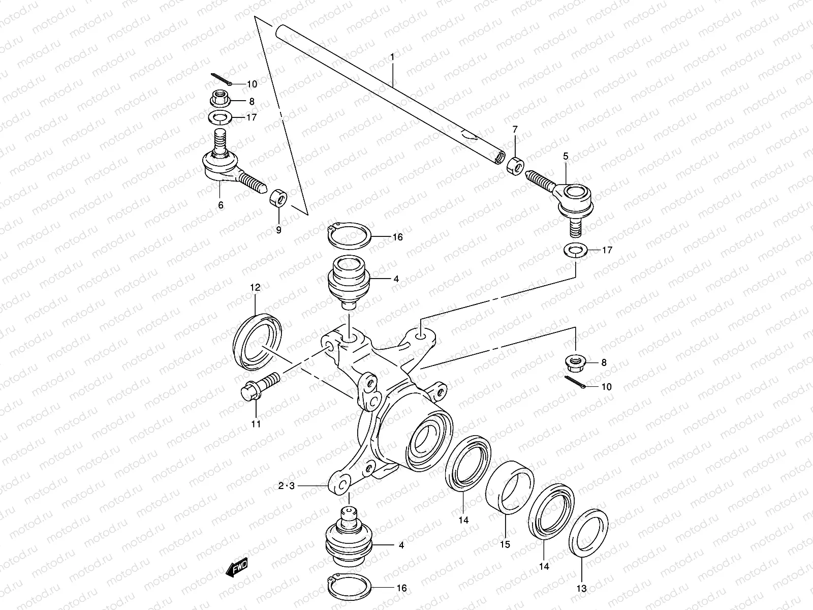 STEERING KNUCKLE (MODEL K5/K6/K7)