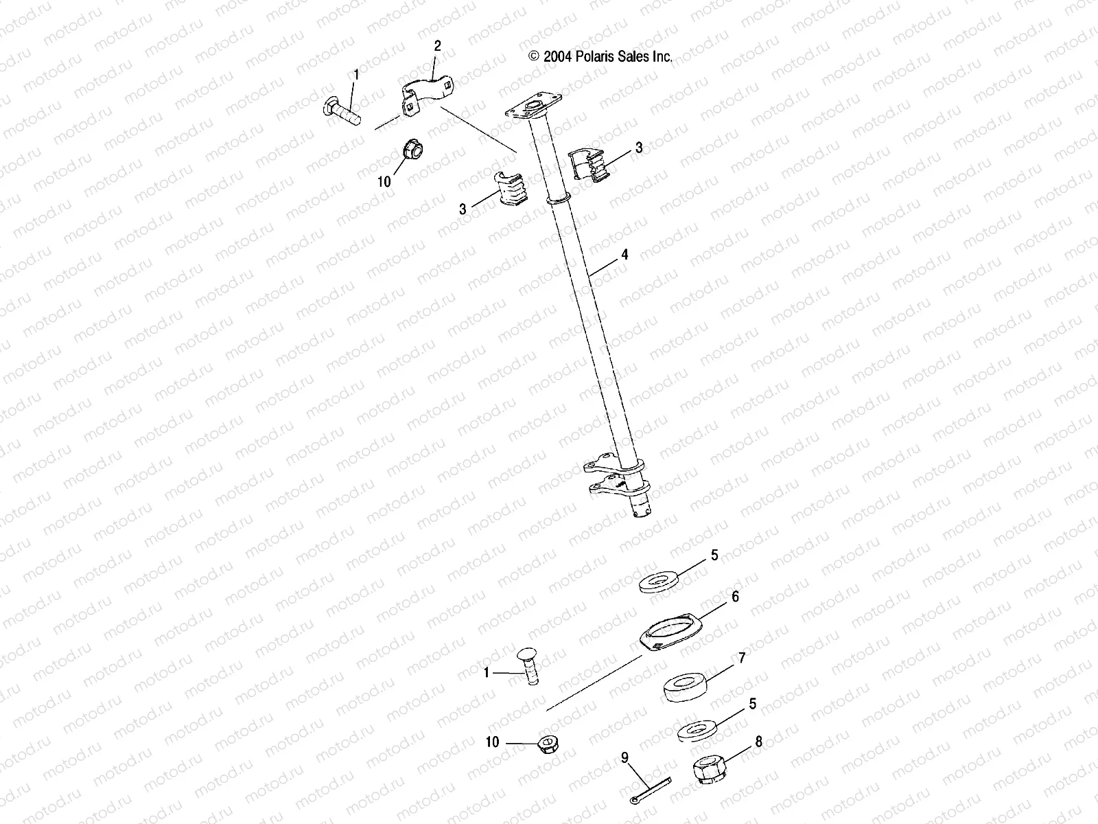 STEERING POST - A05MH68AP (4999609960C07) | STEERING POST - A05MH68AP (4999609960C07)