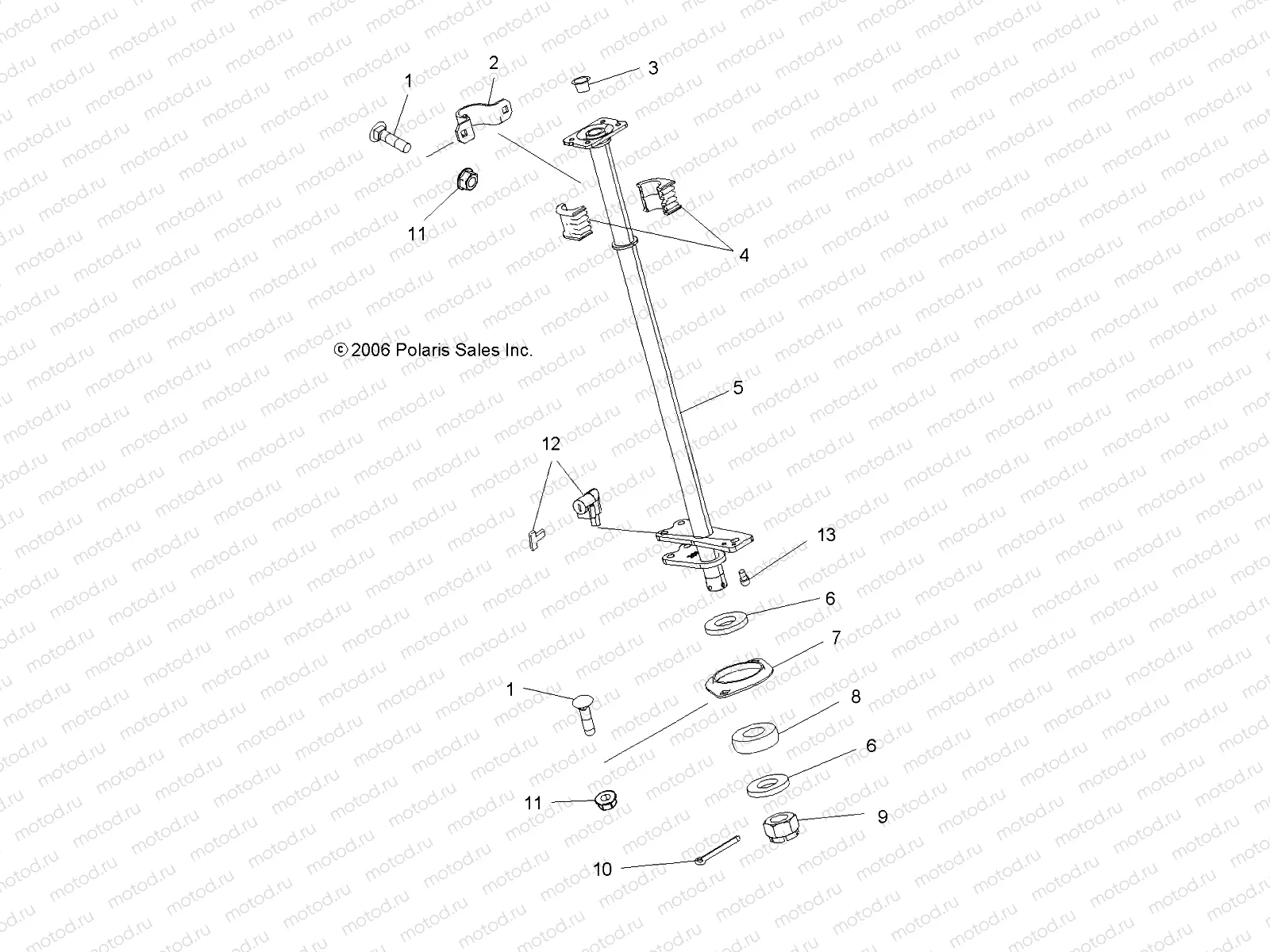 STEERING POST - A07TH50EA (49ATVSTEERINGX2QUAD) | STEERING POST - A07TH50EA (49ATVSTEERINGX2QUAD)