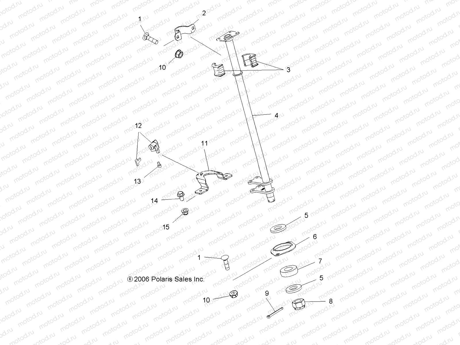 STEERING POST and LOCK - A07MH76FA (49ATVSTEERING075EFIIN) | STEERING POST and LOCK - A07MH76FA (49ATVSTEERING075EFIIN)