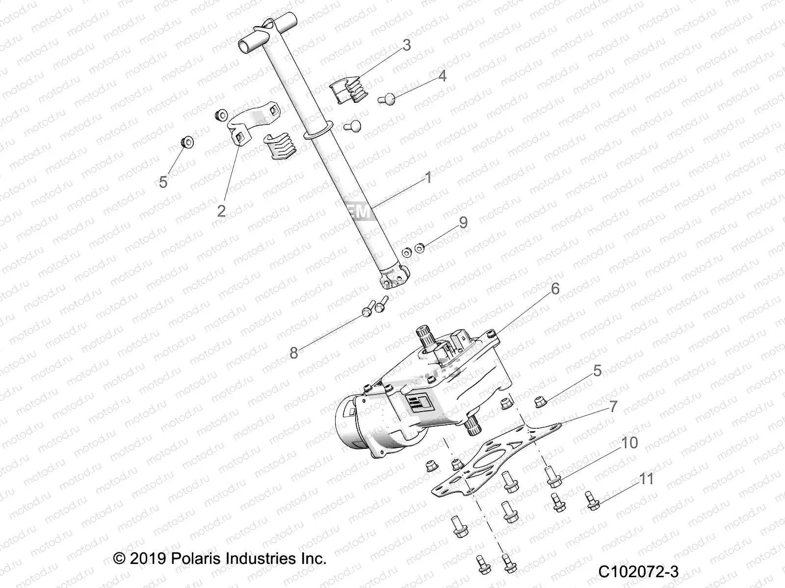 STEERING POST ASM. - A23SJS57CX (C102072-3) | STEERING POST ASM. - A23SJS57CX (C102072-3)