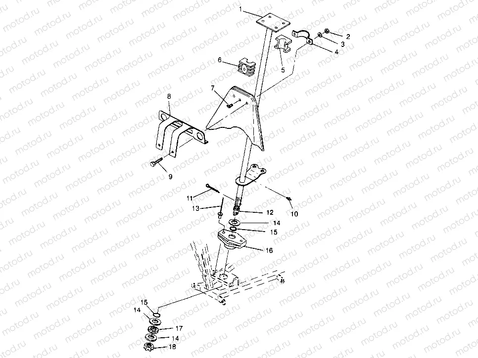STEERING POST ASSEMBLY 2x4 300 W947530 (4926742674B005) | STEERING POST ASSEMBLY 2x4 300 W947530 (4926742674B005)