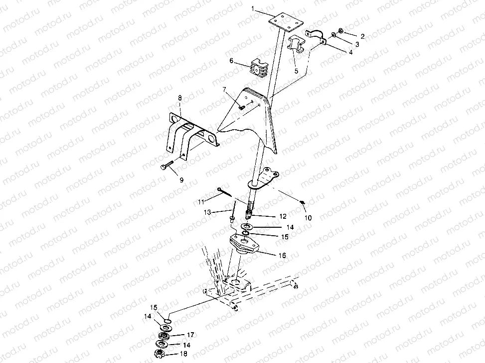 STEERING POST ASSEMBLY 2x4 400L W947540 (4926752675B005) | STEERING POST ASSEMBLY 2x4 400L W947540 (4926752675B005)