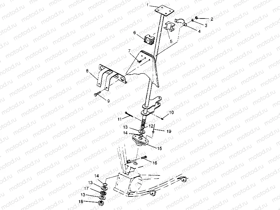 STEERING POST ASSEMBLY 4x4 300 W948130 (4926762676B008) | STEERING POST ASSEMBLY 4x4 300 W948130 (4926762676B008)